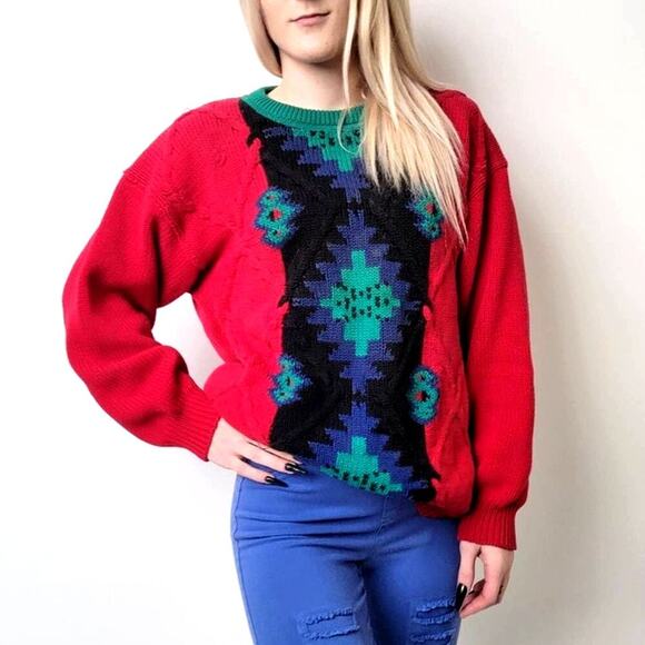 Vintage 80's Gant Handmade Knit Sweater - L - Picture 1 of 7